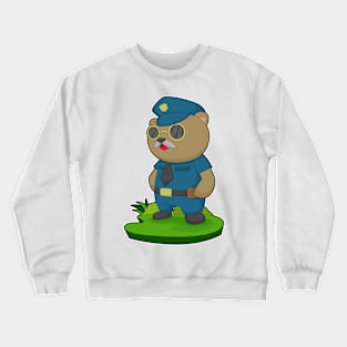 Bear Cop Sunglasses Police Crewneck Sweatshirt